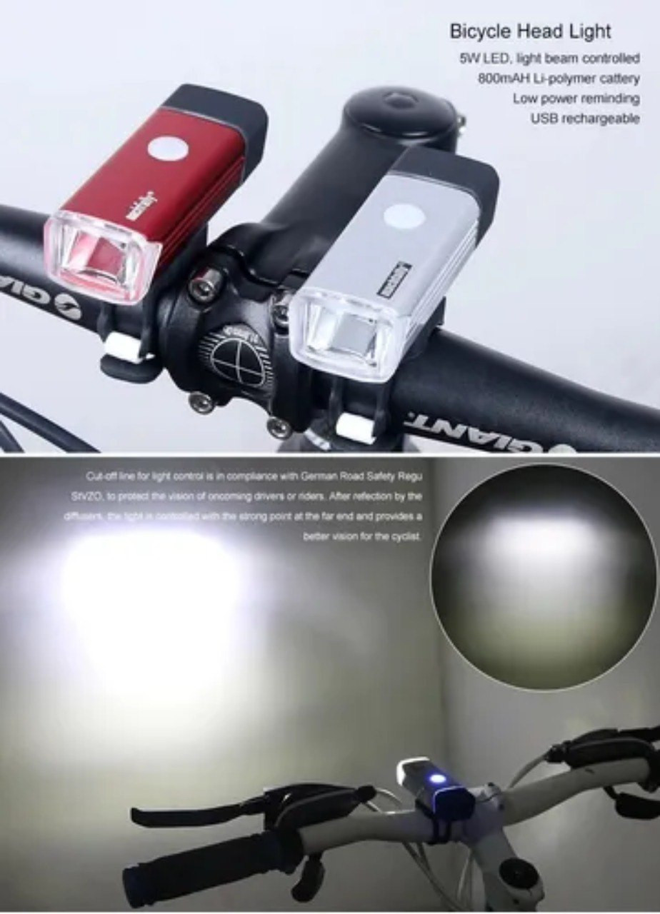 Miniatura 5 de Luz Linterna Recargable Usb Para Bicicle